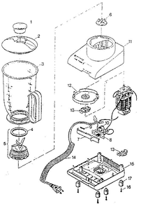 Diagram Diagram and Parts List for HB15  Black and Decker Blender